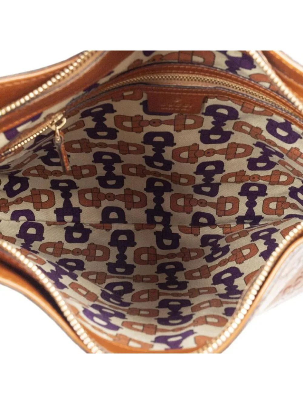 Gucci Horsebit Creole Hobo Orange Guccissima